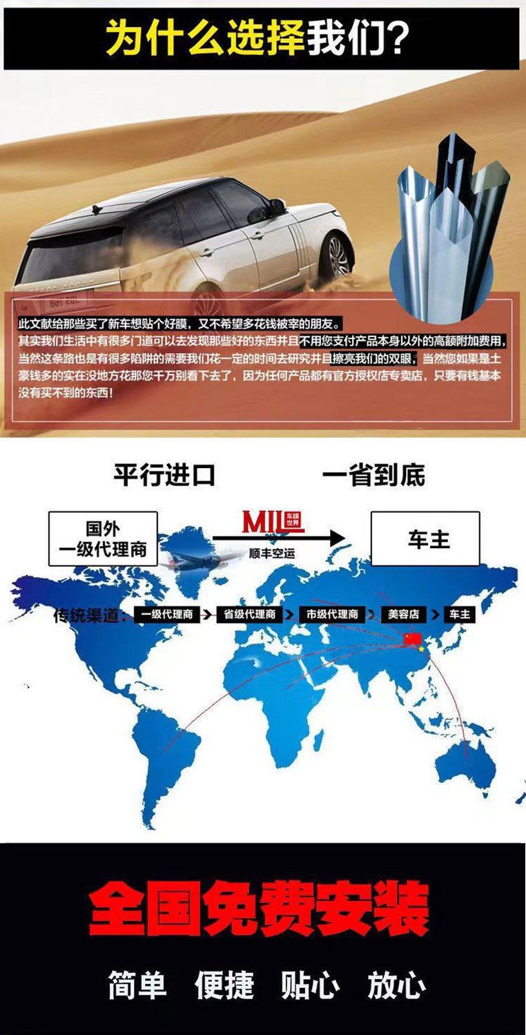 3M晶锐70前挡风防爆隔热膜全车装贴指南 清凉防晒与安全兼顾